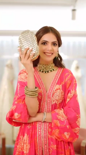 Aabha Mirror Clutch - Champagne