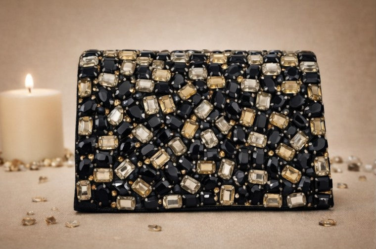 Astraea Gemstone Clutch Bag (Black Onyx) | Handcrafted Couture Evening Clutch – ORAYA (Copy)