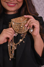 Celeste Mini Mirror Clutch Bag (Gold) | Handcrafted Evening & Wedding Bag – ORAYA