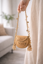 Celeste Mini Mirror Clutch Bag (Gold) | Handcrafted Evening & Wedding Bag – ORAYA