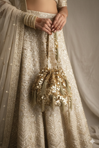 Chandrika Potli Bag Gold | Handcrafted Sequin Wedding Potli – ORAYA
