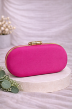 Elara Sequin Clutch Bag (Dark Pink) - Crystal Handle Evening & Wedding Clutch – ORAYA