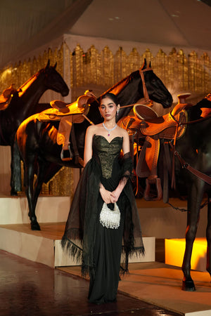 Glitzelle Crystal Cascade Party Clutch Bag-Silver