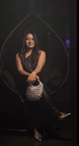 Glitzelle Crystal Cascade Party Clutch Bag-Silver