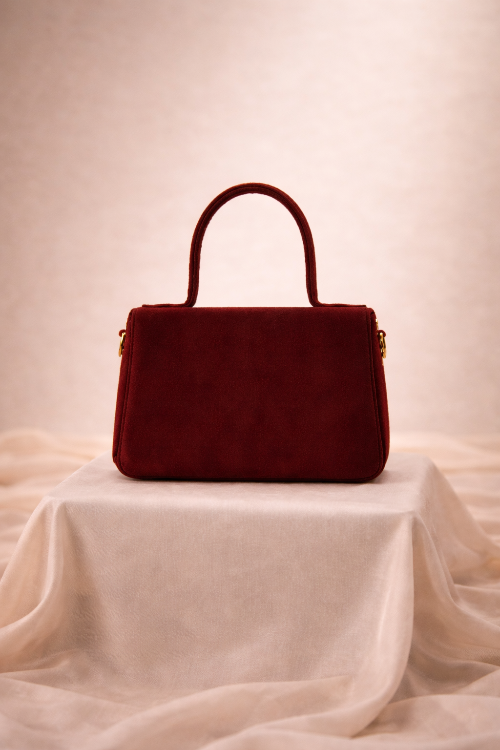 Palmera Ivory Maroon Hand-Embroidered Crossbody Bag | Luxury Festive Bag